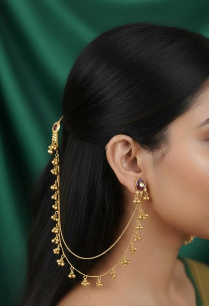 Zehra Kashmiri Brass Earchain