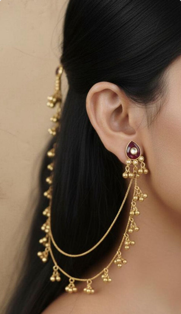 Zehra Kashmiri Brass Earchain