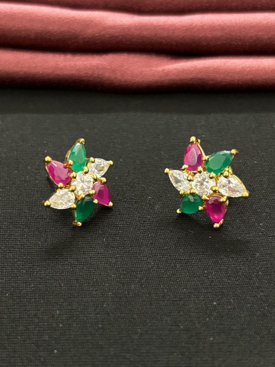 Crystal  Zirconia Stud Earrings