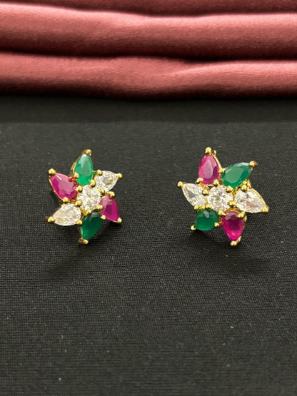 Crystal  Zirconia Stud Earrings