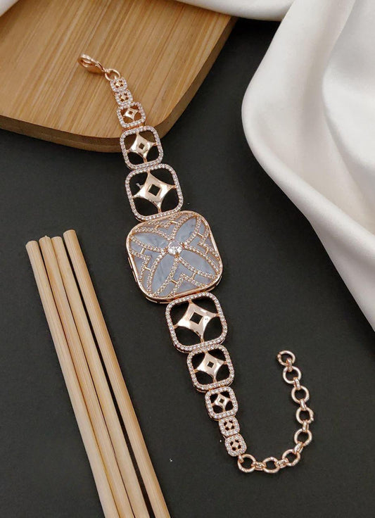 Elegant Square MOP Watch Bracelet