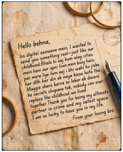 Rakhi special handwritten note by artbling.