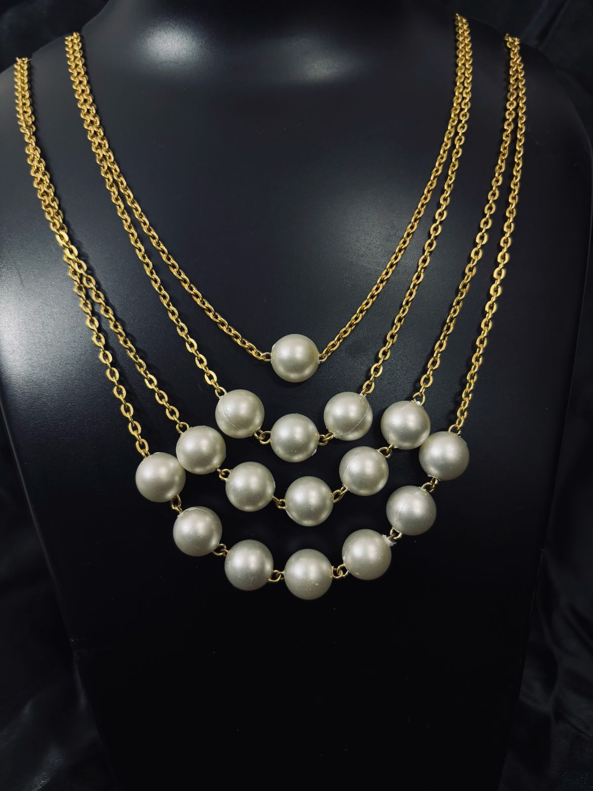 Royal Pearl Layered Necklace Set