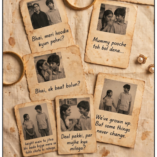Rakhi special childhood postcards by artbling.