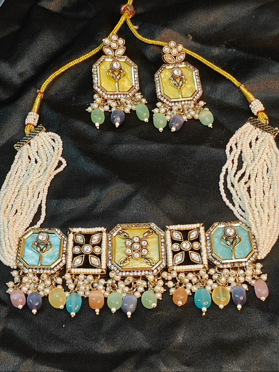 Multi-Stone Kundan Choker Set