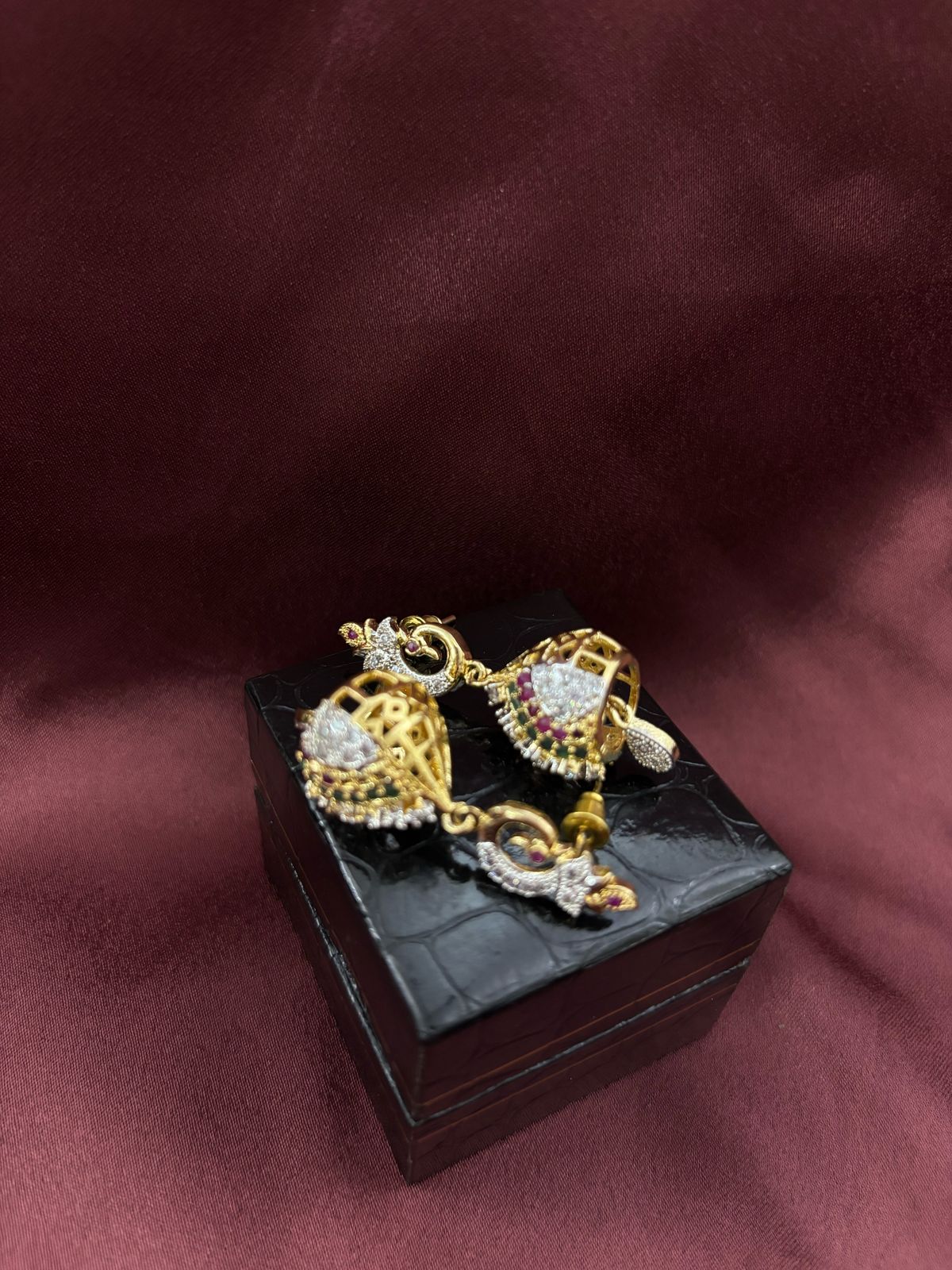 Royal Peacock Jhumka Earrings